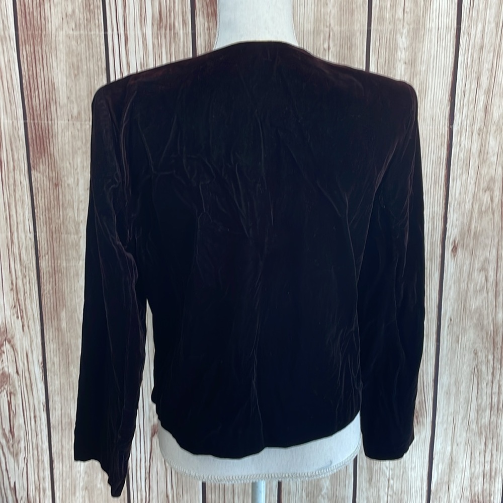 Norton McNaughton Vintage Velvet Jacket w/Gold Buttons and Accents - Size 8 - Picture 5 of 7